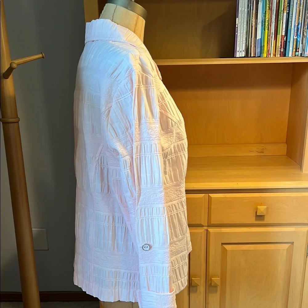 Christopher & Banks Pink Utility Jacket with Collared Neckline